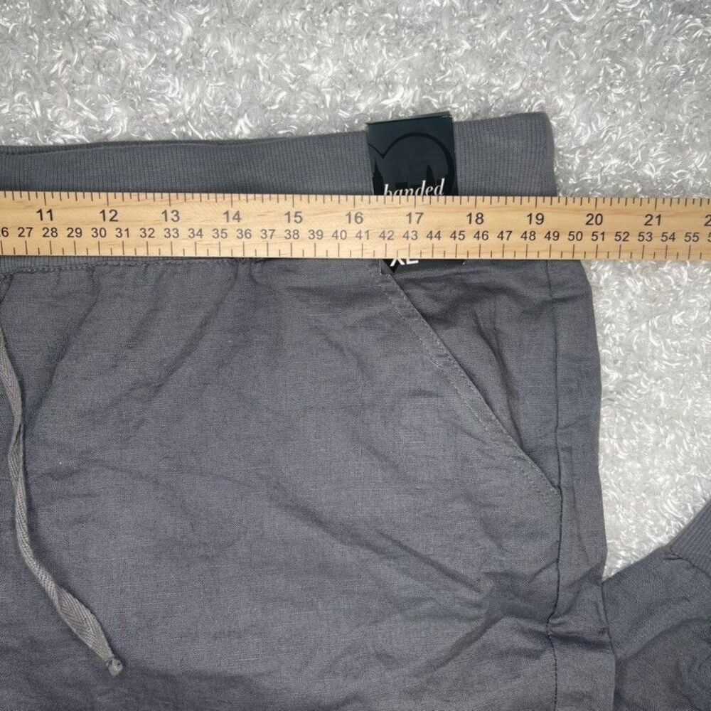 NWT NY & Co Womens Gray Linen Blend Jogger Pant Sz XL Beachy Casual Leisure - Picture 9 of 11